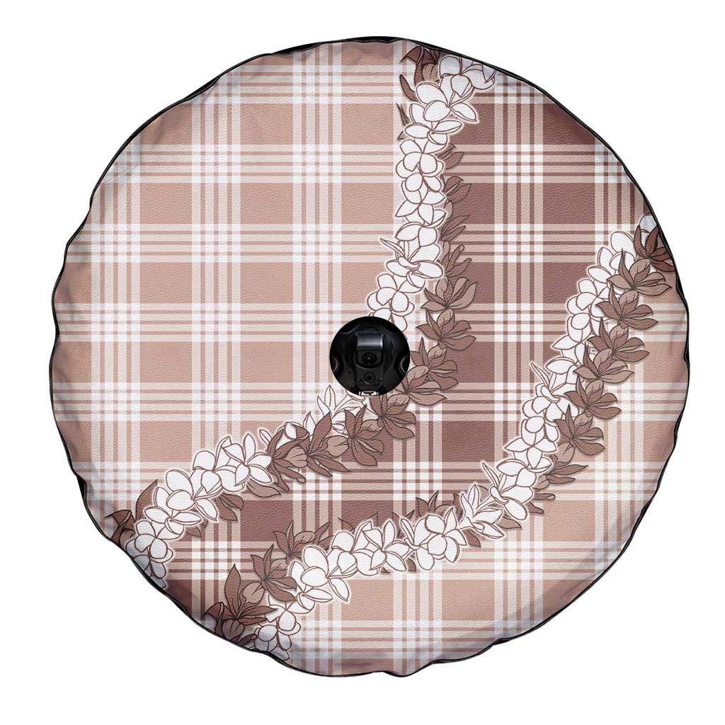 Beige Hawaii Palaka Spare Tire Cover Hawaiian Honohono Lei