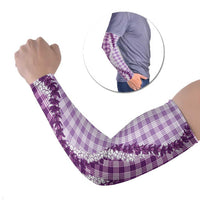Violet Hawaii Palaka Arm Sleeves Hawaiian Honohono Lei