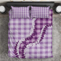 Violet Hawaii Palaka Bedding Set Hawaiian Honohono Lei