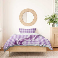 Violet Hawaii Palaka Bedding Set Hawaiian Honohono Lei