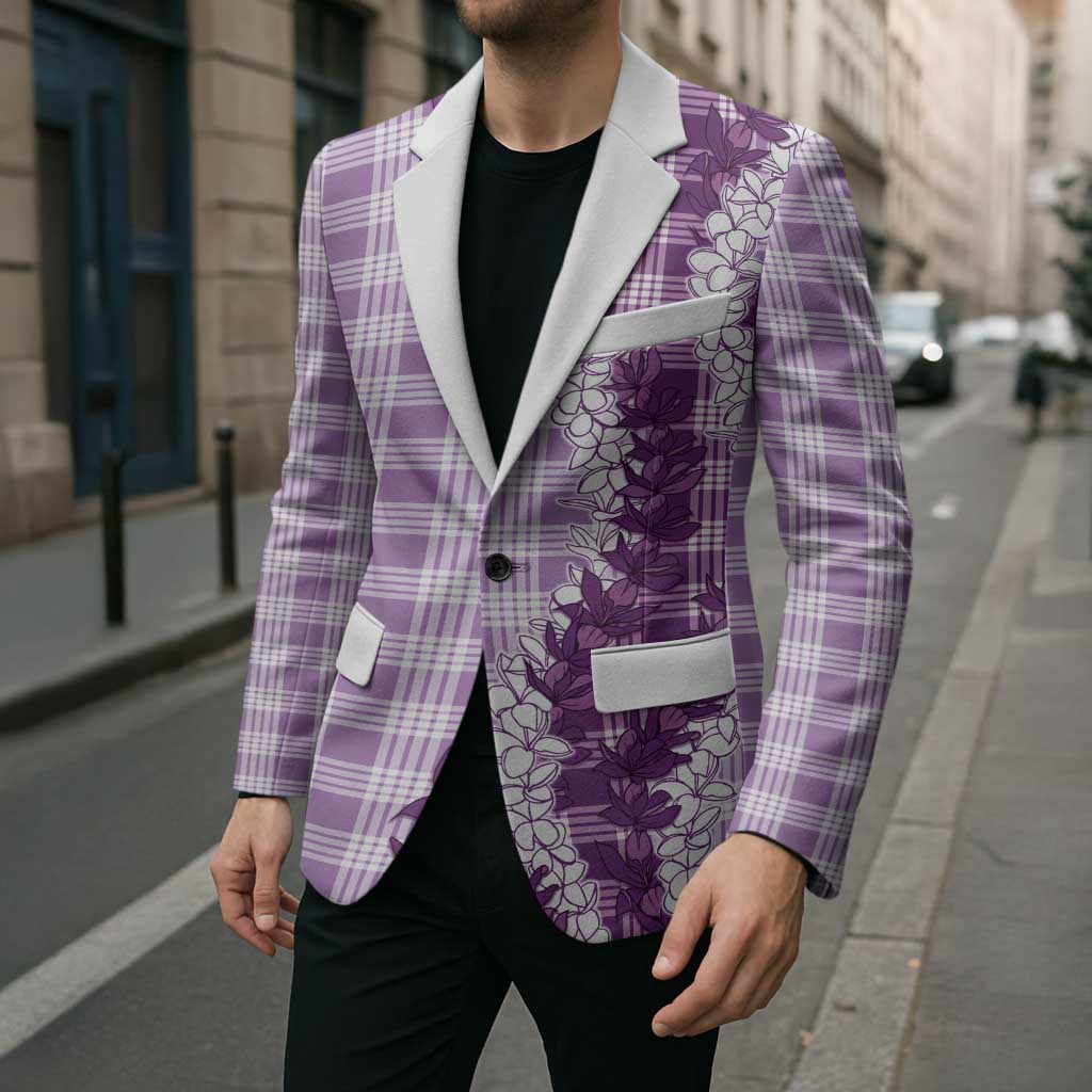 Violet Hawaii Palaka Blazer Hawaiian Honohono Lei