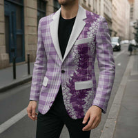 Violet Hawaii Palaka Blazer Hawaiian Honohono Lei