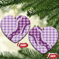 Violet Hawaii Palaka Ceramic Ornament Hawaiian Honohono Lei LT05 Heart Violet - Polynesian Pride