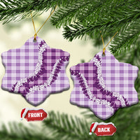 Violet Hawaii Palaka Ceramic Ornament Hawaiian Honohono Lei LT05 Snow Flake Violet - Polynesian Pride