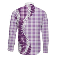 Violet Hawaii Palaka Family Matching Mermaid Dress and Hawaiian Shirt Hawaiian Honohono Lei LT05 - Polynesian Pride