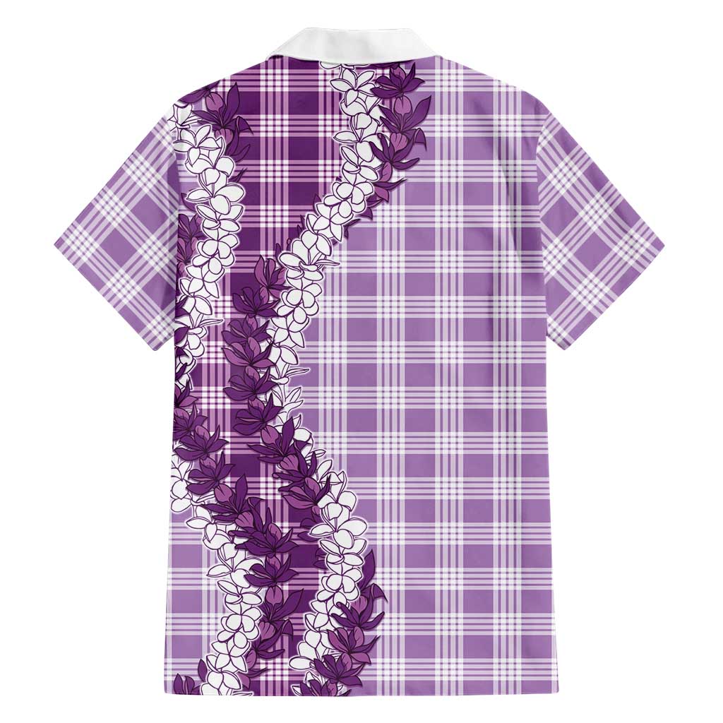 Violet Hawaii Palaka Family Matching Off Shoulder Short Dress and Hawaiian Shirt Hawaiian Honohono Lei LT05 - Polynesian Pride
