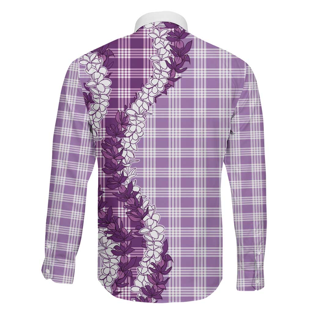 Violet Hawaii Palaka Family Matching Summer Maxi Dress and Hawaiian Shirt Hawaiian Honohono Lei LT05 - Polynesian Pride