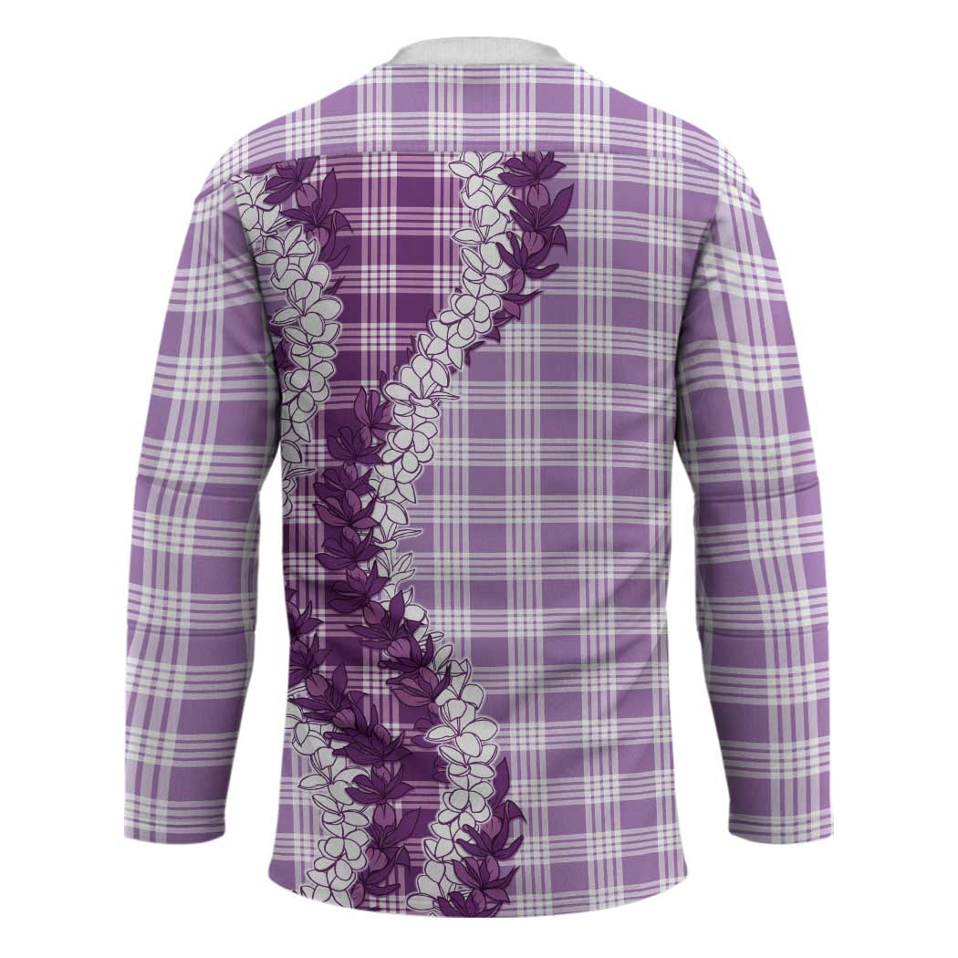 Violet Hawaii Palaka Hockey Jersey Hawaiian Honohono Lei