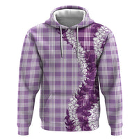 Violet Hawaii Palaka Hoodie Hawaiian Honohono Lei