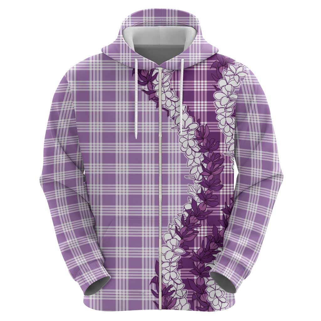 Violet Hawaii Palaka Hoodie Hawaiian Honohono Lei