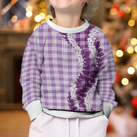 Violet Hawaii Palaka Kid Ugly Christmas Sweater Hawaiian Honohono Lei LT05 - Polynesian Pride