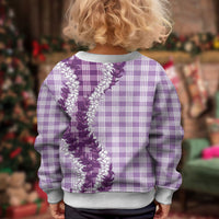 Violet Hawaii Palaka Kid Ugly Christmas Sweater Hawaiian Honohono Lei LT05 - Polynesian Pride