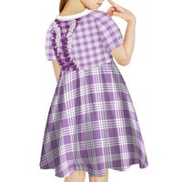 Violet Hawaii Palaka Kid Short Sleeve Dress Hawaiian Honohono Lei