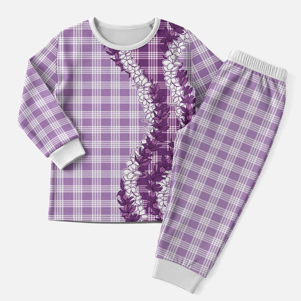 Violet Hawaii Palaka Pajama Set Hawaiian Honohono Lei LT05 Men Violet - Polynesian Pride