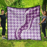 Violet Hawaii Palaka Quilt Hawaiian Honohono Lei