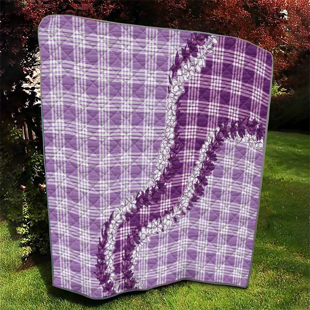 Violet Hawaii Palaka Quilt Hawaiian Honohono Lei