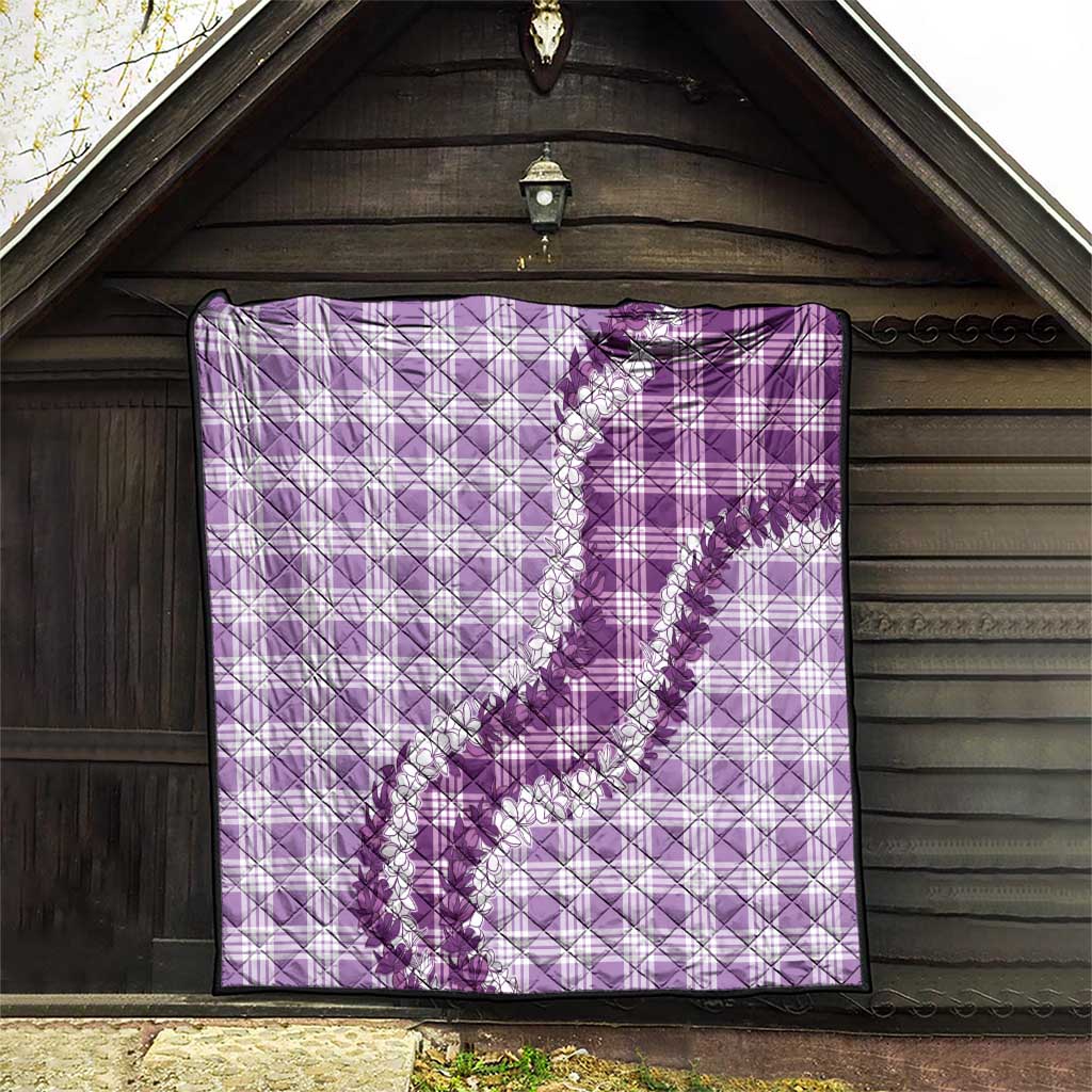 Violet Hawaii Palaka Quilt Hawaiian Honohono Lei