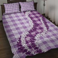 Violet Hawaii Palaka Quilt Bed Set Hawaiian Honohono Lei