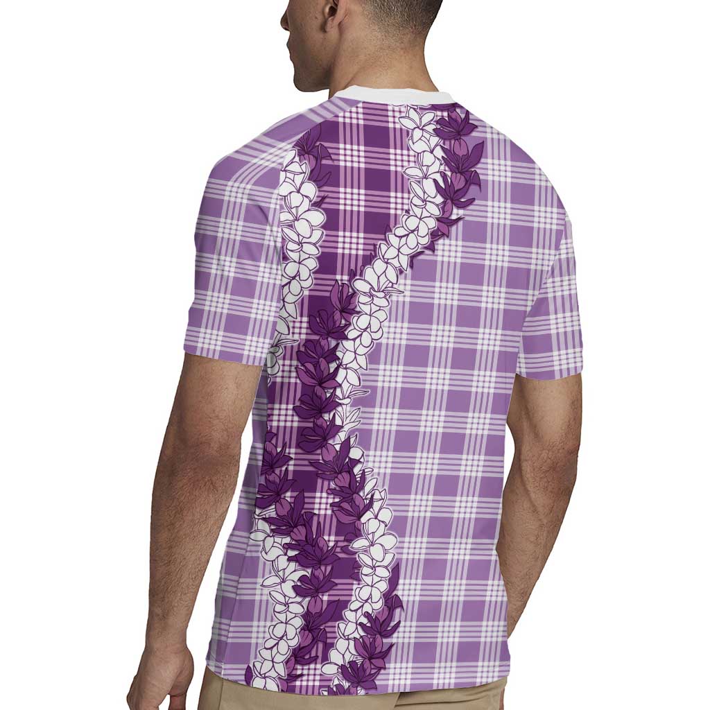 Violet Hawaii Palaka Rugby Jersey Hawaiian Honohono Lei