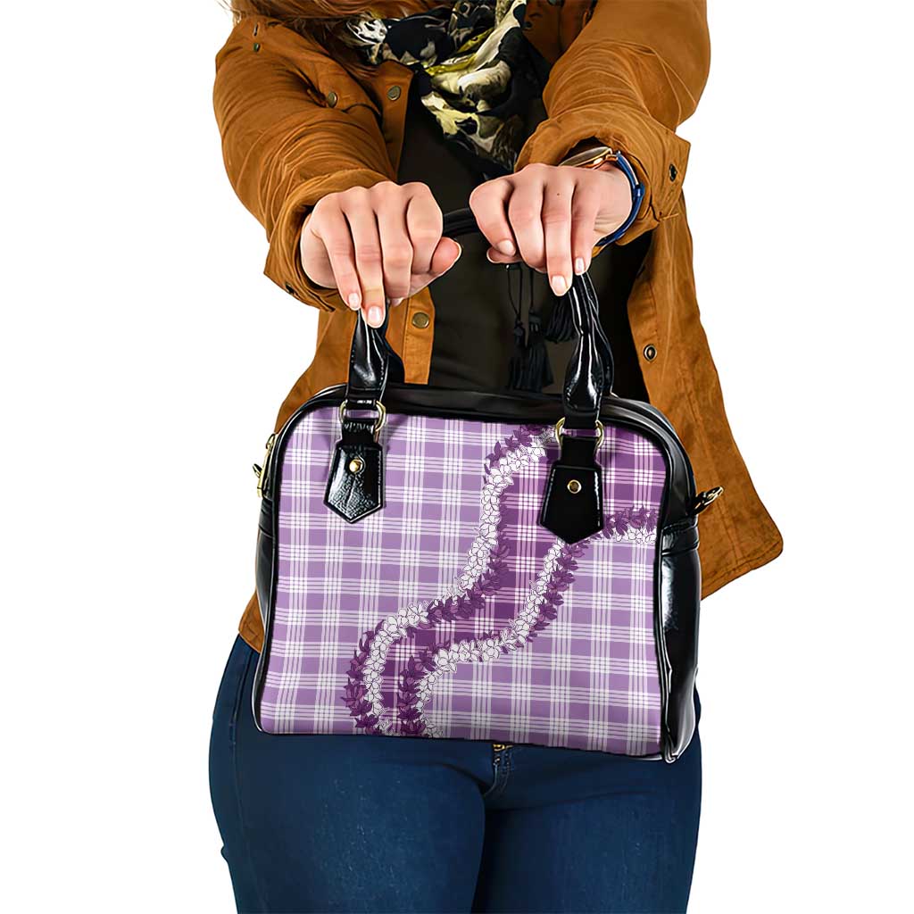 Violet Hawaii Palaka Shoulder Handbag Hawaiian Honohono Lei LT05 One Size Violet - Polynesian Pride
