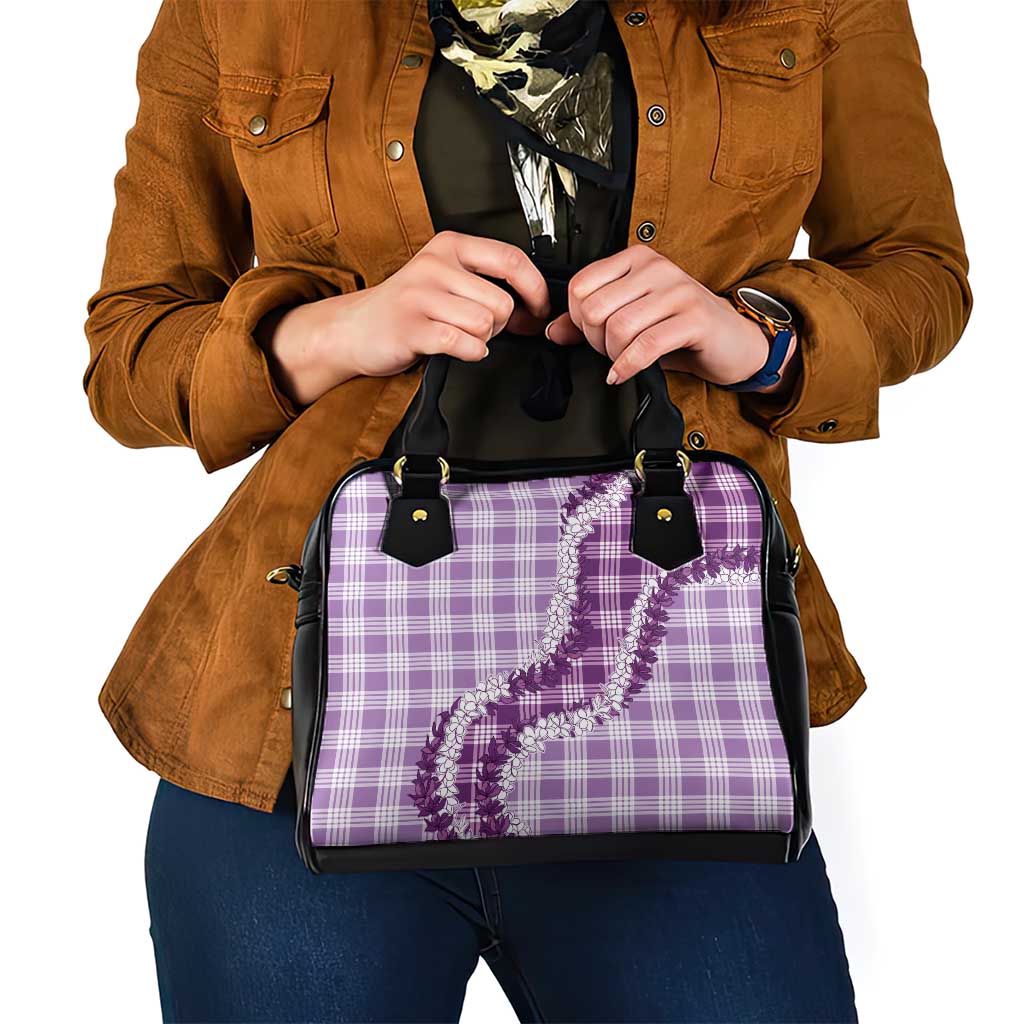 Violet Hawaii Palaka Shoulder Handbag Hawaiian Honohono Lei LT05 - Polynesian Pride