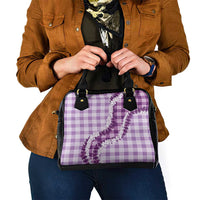 Violet Hawaii Palaka Shoulder Handbag Hawaiian Honohono Lei LT05 - Polynesian Pride