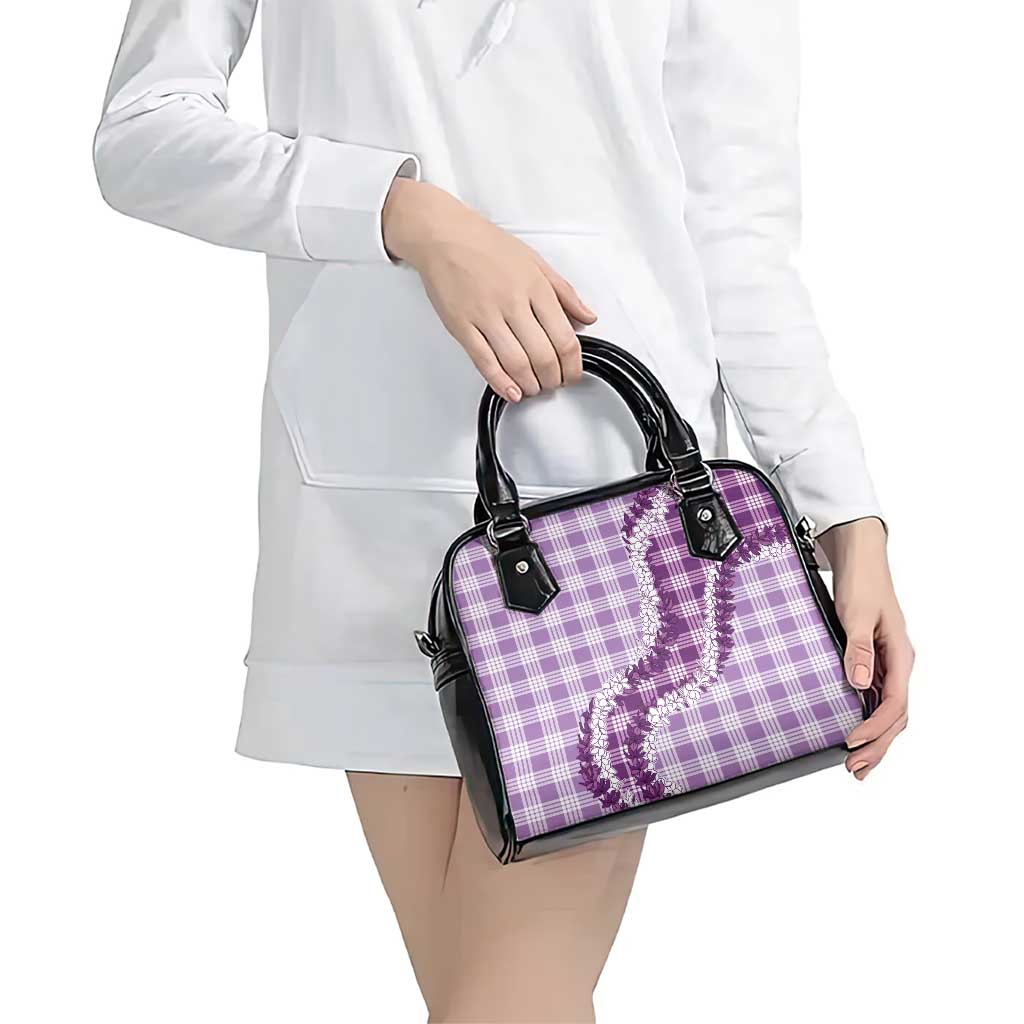 Violet Hawaii Palaka Shoulder Handbag Hawaiian Honohono Lei LT05 - Polynesian Pride