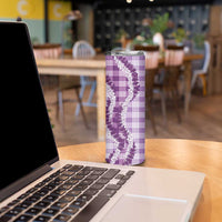 Violet Hawaii Palaka Skinny Tumbler Hawaiian Honohono Lei LT05 - Polynesian Pride