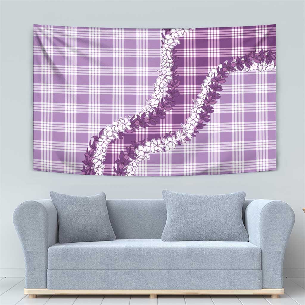 Violet Hawaii Palaka Tapestry Hawaiian Honohono Lei