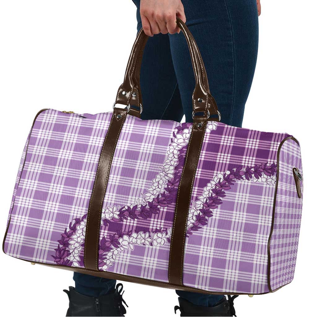 Violet Hawaii Palaka Travel Bag Hawaiian Honohono Lei