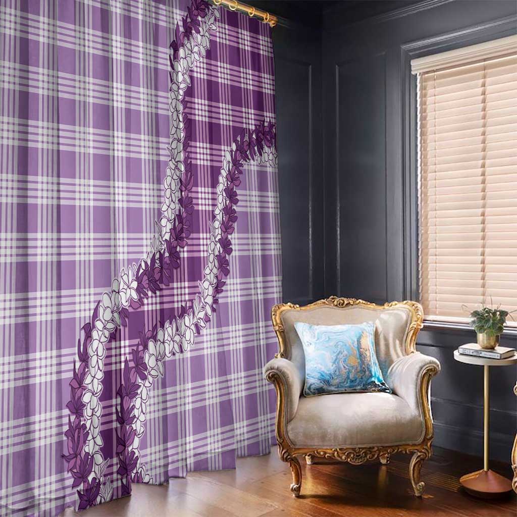 Violet Hawaii Palaka Window Curtain Hawaiian Honohono Lei