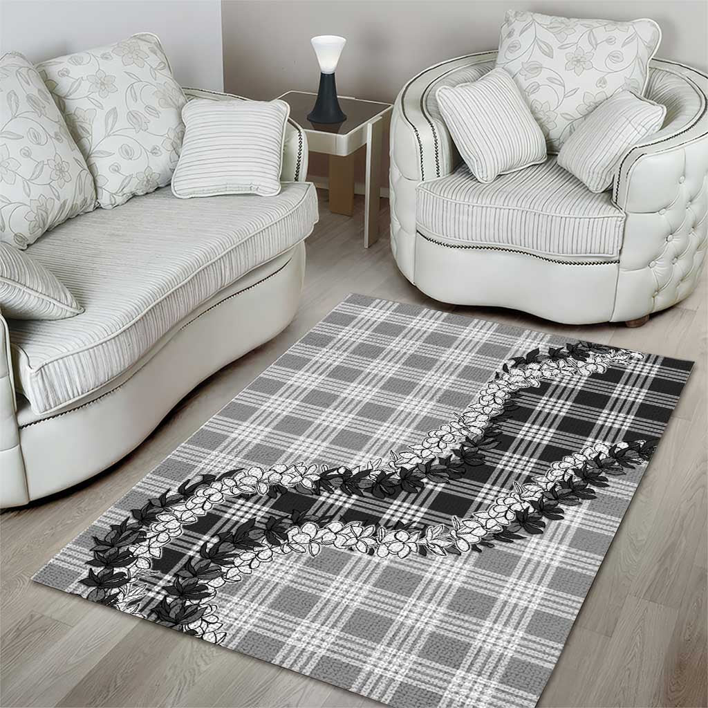 Gray Hawaii Palaka Area Rug Hawaiian Honohono Lei