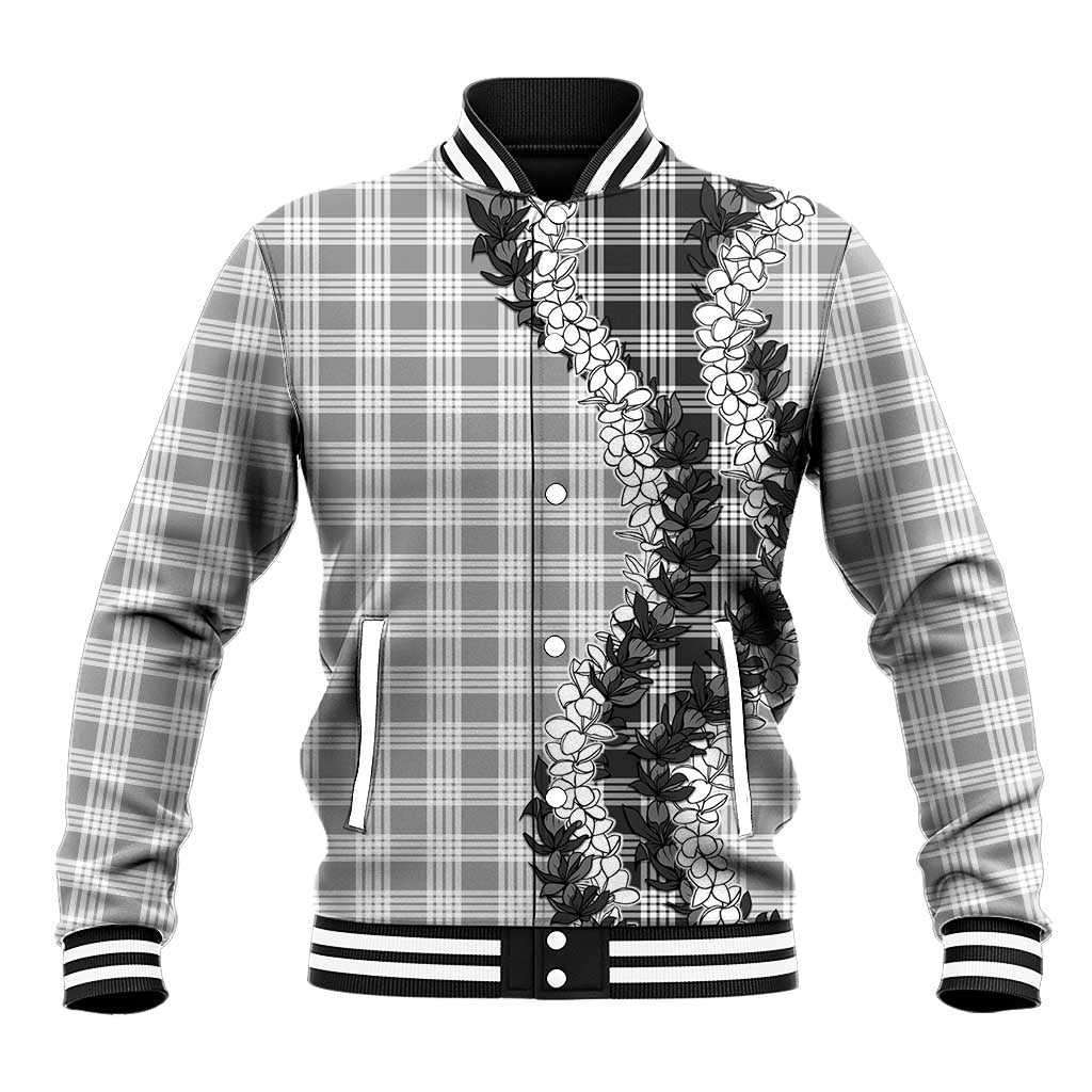 Gray Hawaii Palaka Baseball Jacket Hawaiian Honohono Lei LT05 Unisex Gray - Polynesian Pride