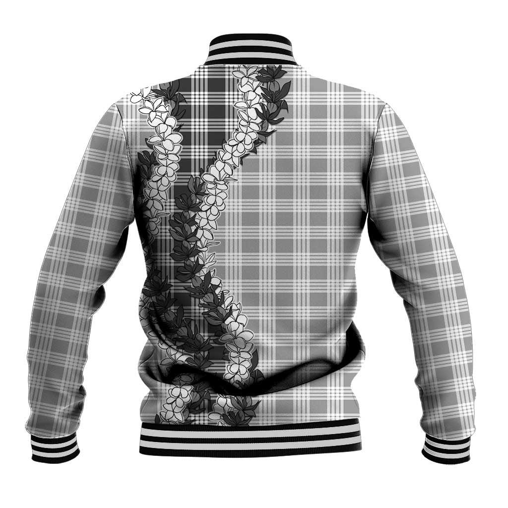 Gray Hawaii Palaka Baseball Jacket Hawaiian Honohono Lei LT05 - Polynesian Pride