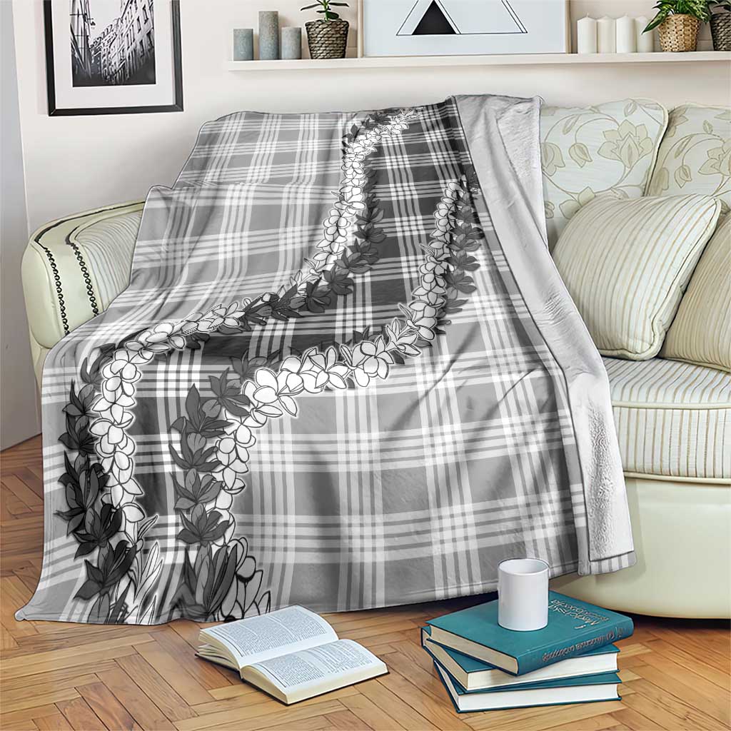 Gray Hawaii Palaka Blanket Hawaiian Honohono Lei