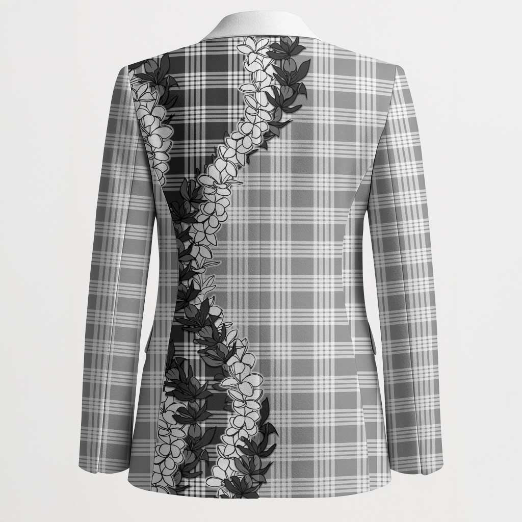 Gray Hawaii Palaka Blazer Hawaiian Honohono Lei