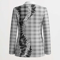Gray Hawaii Palaka Blazer Hawaiian Honohono Lei