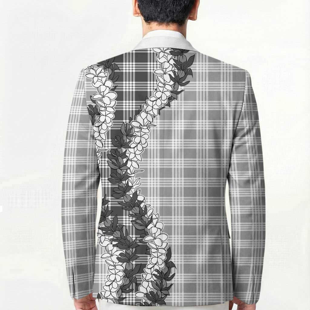 Gray Hawaii Palaka Blazer Hawaiian Honohono Lei