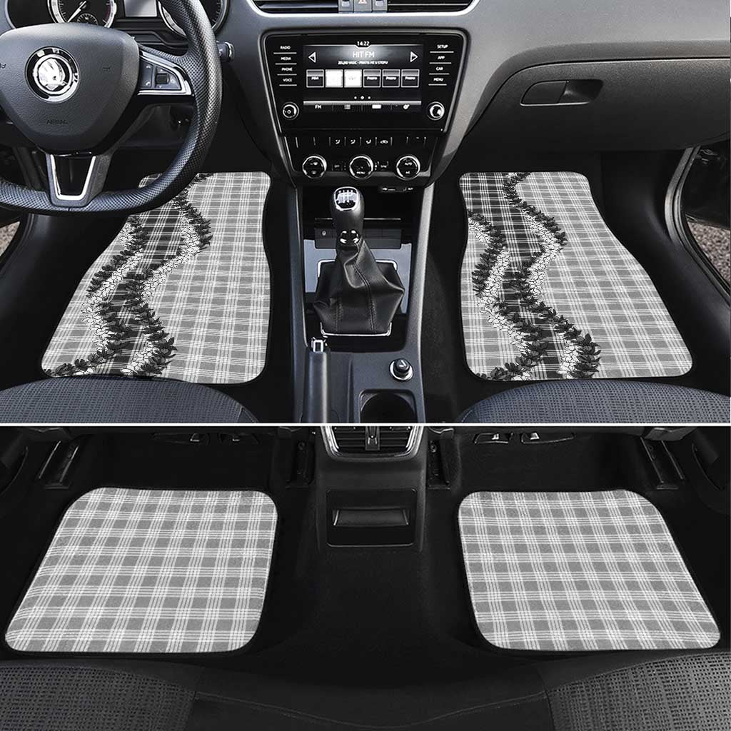 Gray Hawaii Palaka Car Mats Hawaiian Honohono Lei LT05 Set 4pcs Gray - Polynesian Pride
