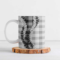 Gray Hawaii Palaka Ceramic Mug Hawaiian Honohono Lei