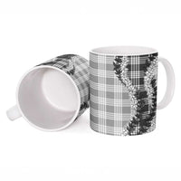 Gray Hawaii Palaka Ceramic Mug Hawaiian Honohono Lei
