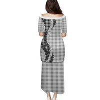 Gray Hawaii Palaka Family Matching Puletasi and Hawaiian Shirt Hawaiian Honohono Lei LT05 - Polynesian Pride