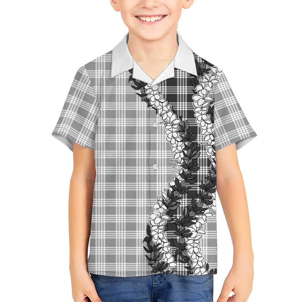 Gray Hawaii Palaka Family Matching Summer Maxi Dress and Hawaiian Shirt Hawaiian Honohono Lei LT05 Son's Shirt Gray - Polynesian Pride