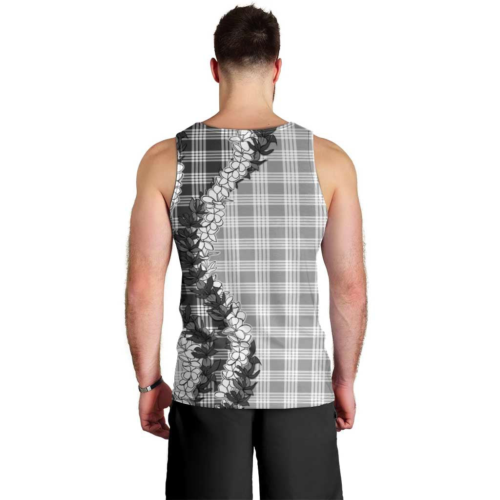 Gray Hawaii Palaka Men Tank Top Hawaiian Honohono Lei