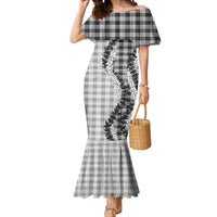 Gray Hawaii Palaka Mermaid Dress Hawaiian Honohono Lei LT05 Women Gray - Polynesian Pride