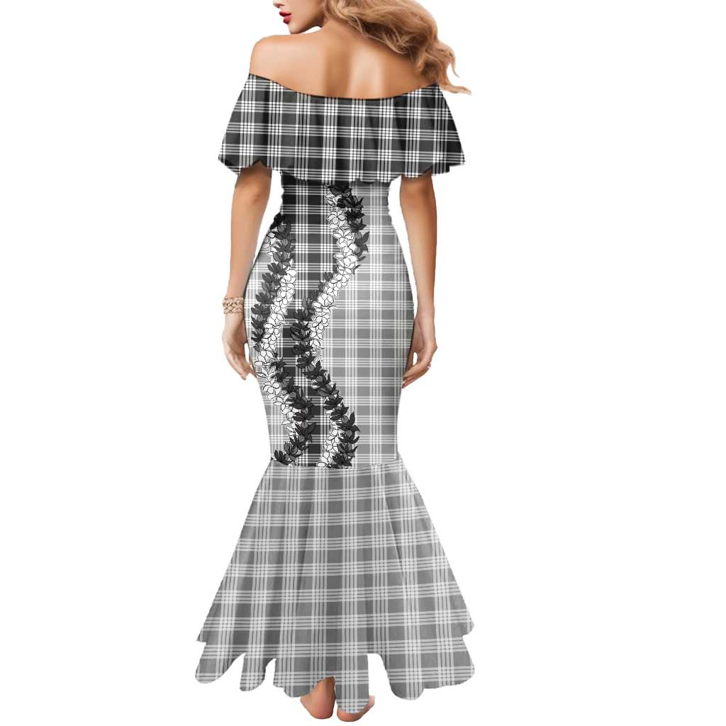 Gray Hawaii Palaka Mermaid Dress Hawaiian Honohono Lei LT05 - Polynesian Pride