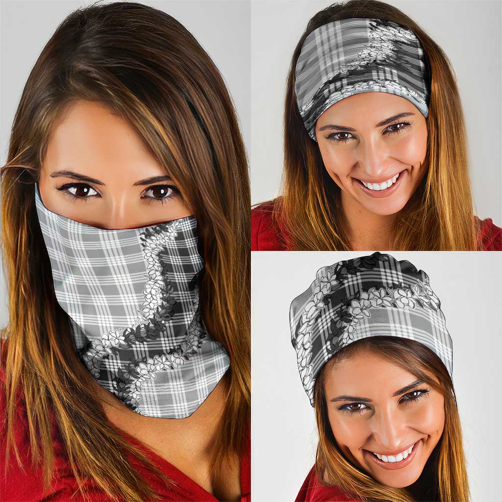 Gray Hawaii Palaka Neck Gaiter Hawaiian Honohono Lei LT05 - Polynesian Pride