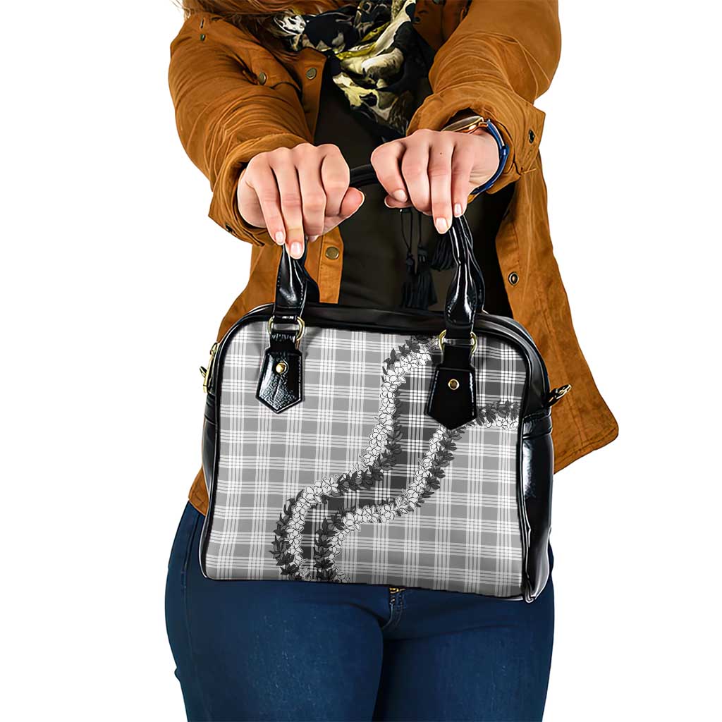 Gray Hawaii Palaka Shoulder Handbag Hawaiian Honohono Lei LT05 One Size Gray - Polynesian Pride