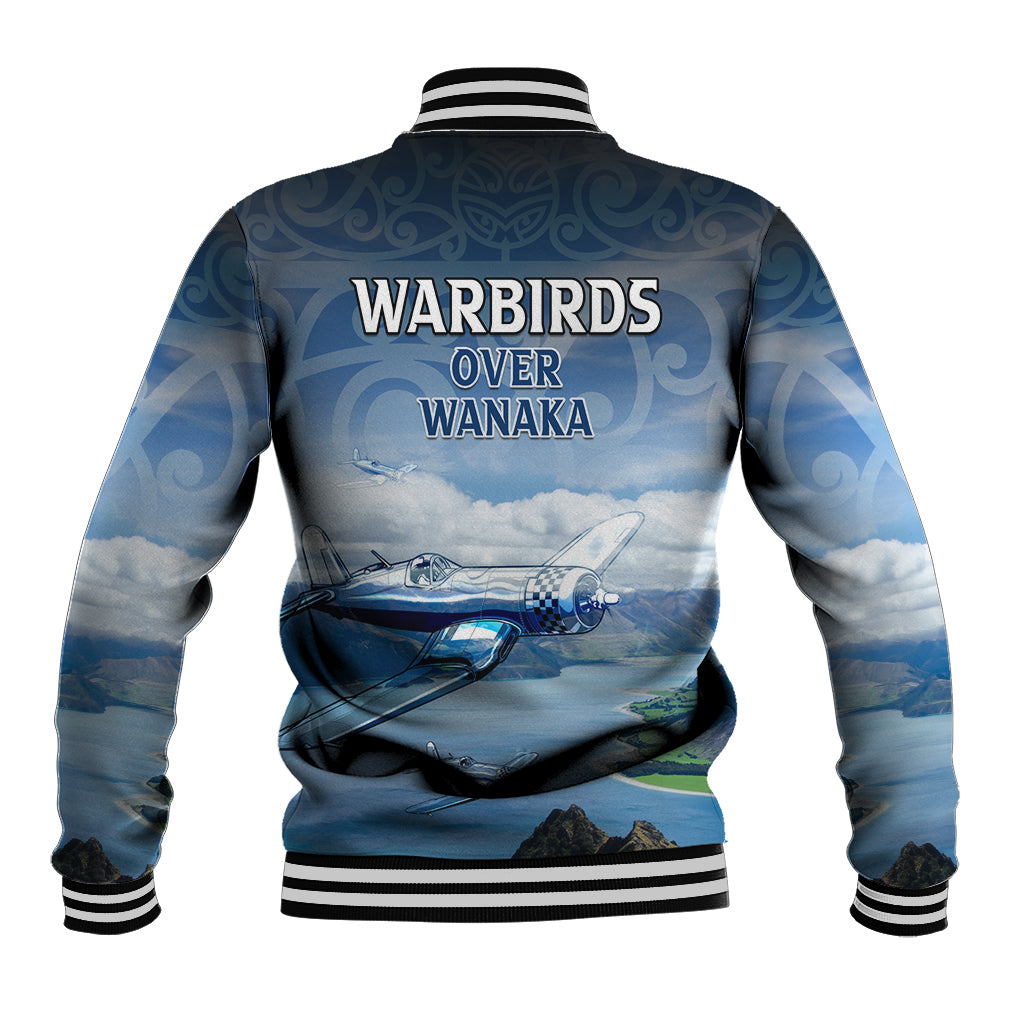 New Zealand Wanaka Air Show Baseball Jacket With Maori Pattern