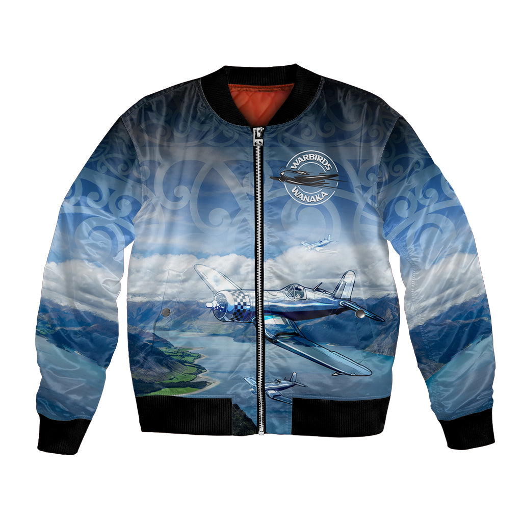 New Zealand Wanaka Air Show Bomber Jacket With Maori Pattern
